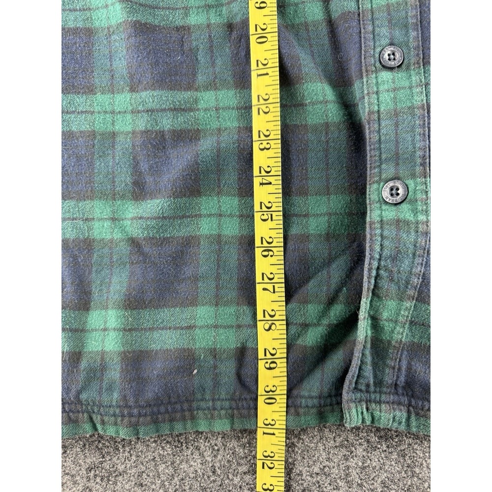 LL Bean Flannel Shirt Mens L Plaid Fleece Lined Heavy Button Up - Picture 6 of 6